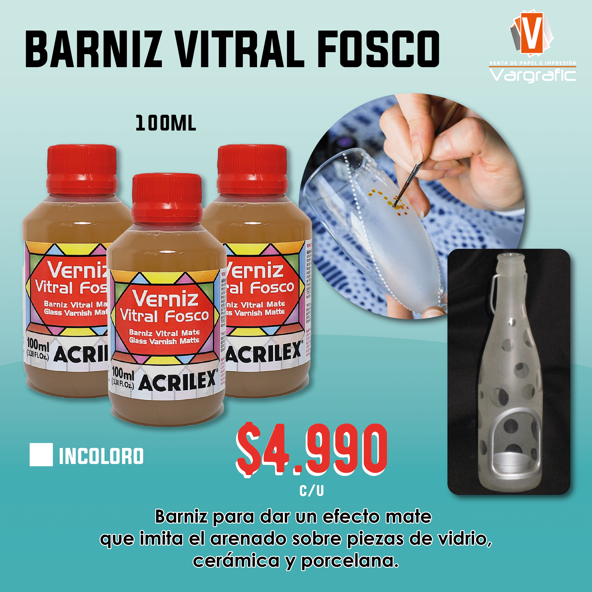 BARNIZ VITRAL FOSCO